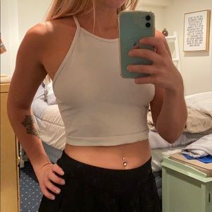 White halter top